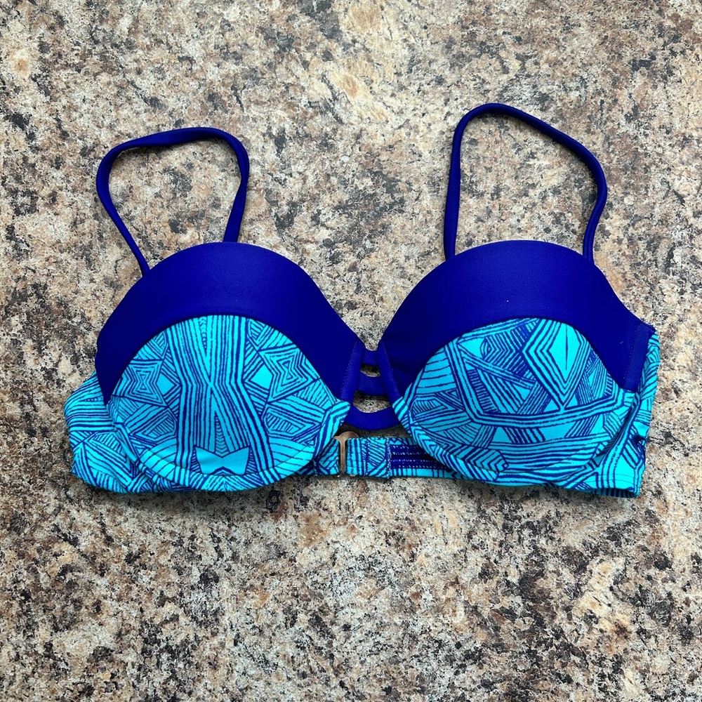 Roxy Underwire Bikini, Two-Tone Blue, Size M NWOT